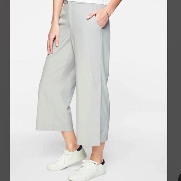 Athleta tribeca cropped pants grey sz 10 - Picture 3 of 11
